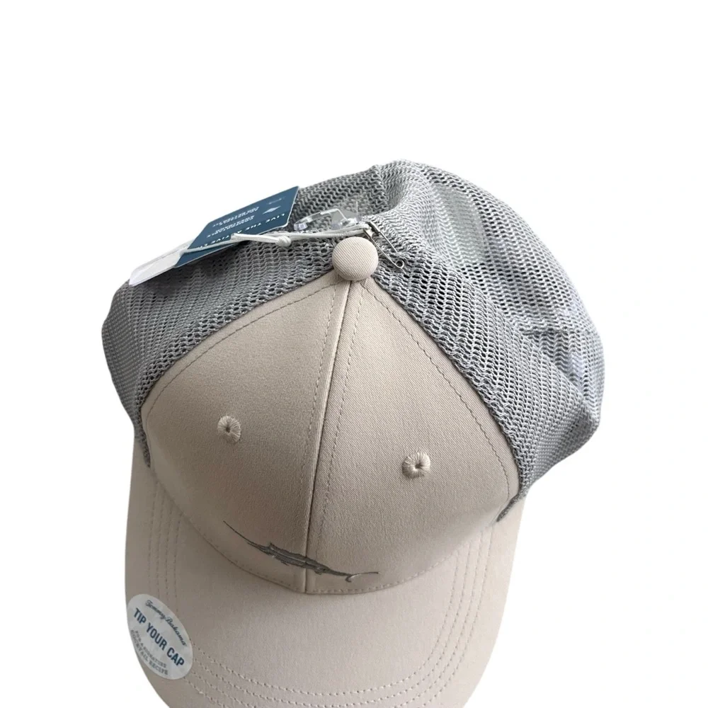 Tommy Bahama Men’s One Size, Cream Gray Marlin Adjustable Snap Back Baseball Hat - Picture 5 of 16